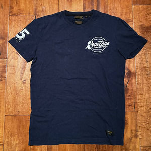 Superdry Revotone T-Shirt Navy Blue Men's Size Small Short Sleeve Crew Neck Logo